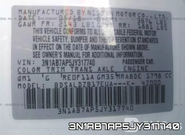 3N1AB7AP5JY317740 фото 10