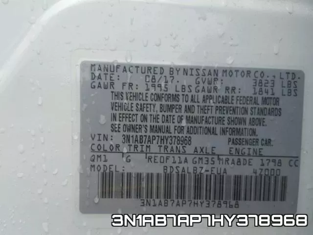 3N1AB7AP7HY378968 фото 2