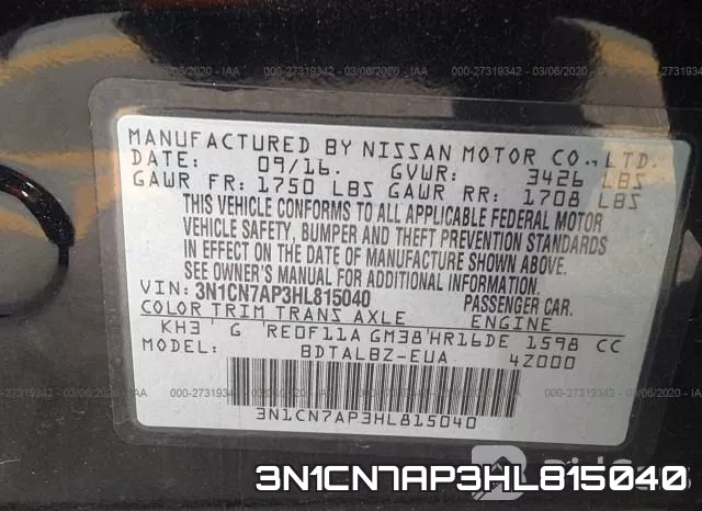 3N1CN7AP3HL815040 фото 10