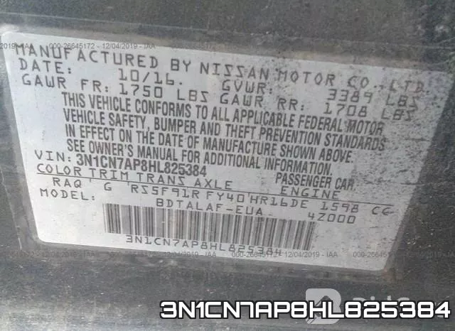 3N1CN7AP8HL825384 фото 10