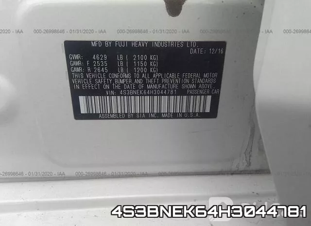 4S3BNEK64H3044781 фото 10