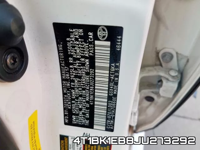 4T1BK1EB8JU273292 фото 2
