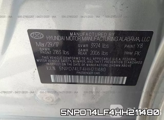 5NPD74LF4HH211480 фото 10
