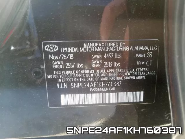 5NPE24AF1KH760387 фото 2