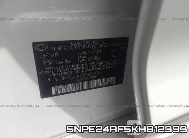 5NPE24AF5KH812393 фото 10