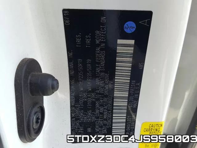 5TDXZ3DC4JS958003 фото 2