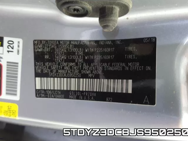 5TDYZ3DC8JS950250 фото 2