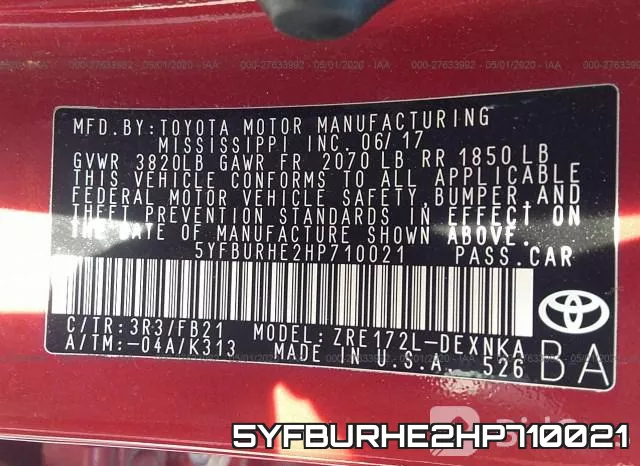 5YFBURHE2HP710021 фото 10
