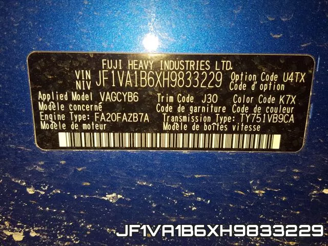 JF1VA1B6XH9833229 фото 2