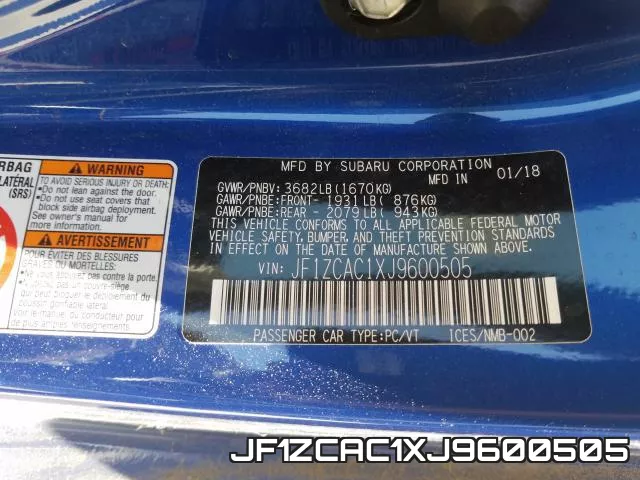 JF1ZCAC1XJ9600505 фото 2