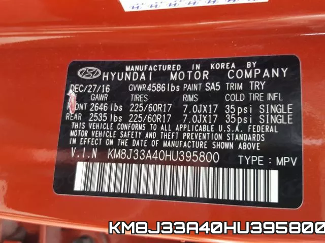 KM8J33A40HU395800 фото 2