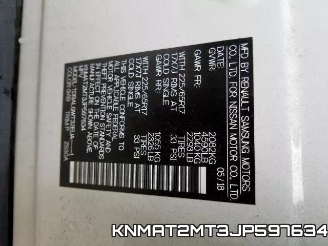 KNMAT2MT3JP597634 фото 2