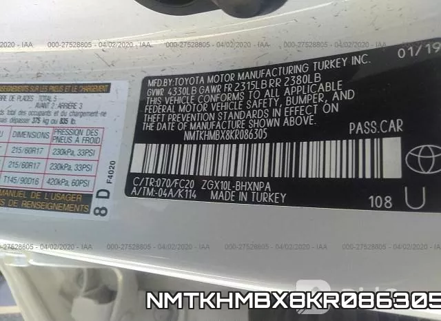 NMTKHMBX8KR086305 фото 10