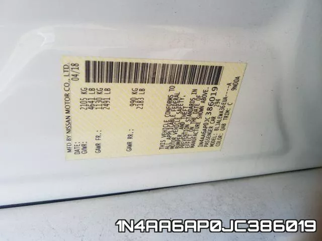 1N4AA6AP0JC386019 фото 2