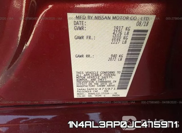 1N4AL3AP0JC475971 фото 10