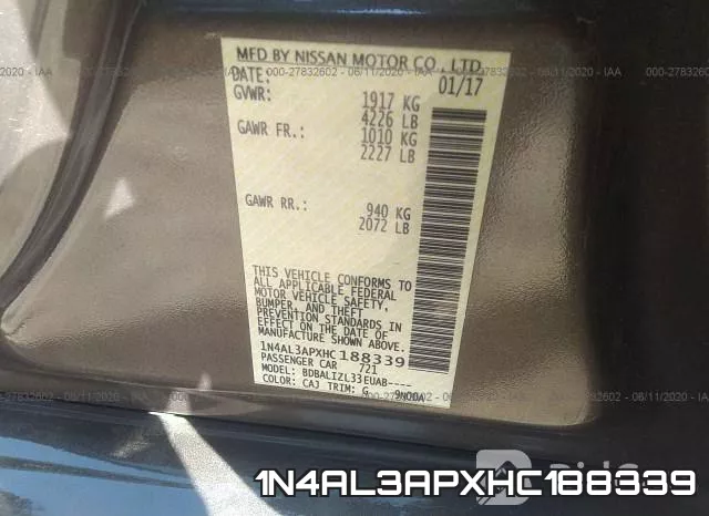 1N4AL3APXHC188339 фото 10