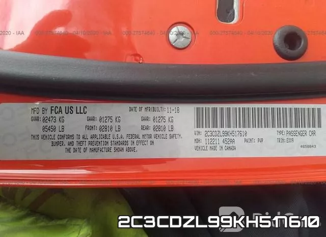 2C3CDZL99KH517610 фото 8