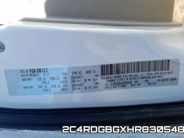 2C4RDGBGXHR830548 фото 2