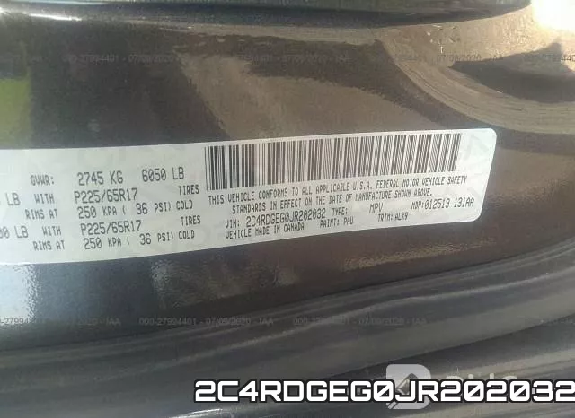 2C4RDGEG0JR202032 фото 10