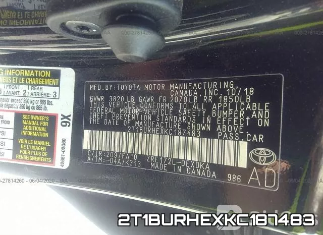 2T1BURHEXKC187483 фото 10