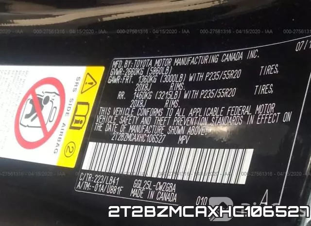 2T2BZMCAXHC106527 фото 10