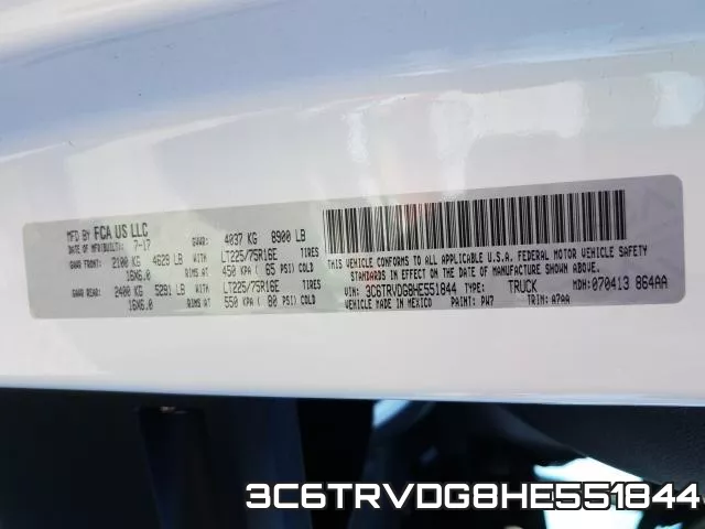 3C6TRVDG8HE551844 фото 2