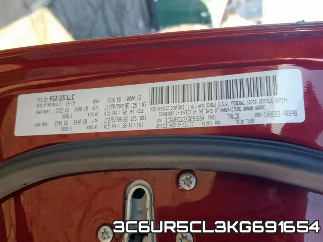 3C6UR5CL3KG691654 фото 2