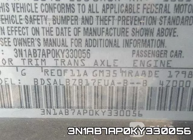 3N1AB7AP0KY330056 фото 10