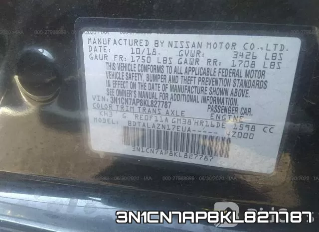 3N1CN7AP8KL827787 фото 9