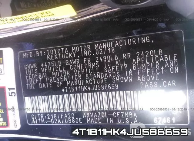4T1B11HK4JU586659 фото 10