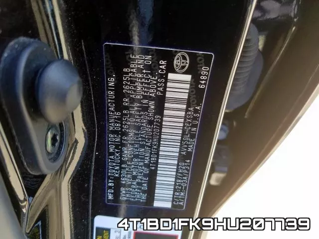 4T1BD1FK9HU207739 фото 2