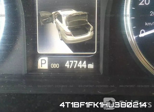 4T1BF1FK1HU380214 фото 8