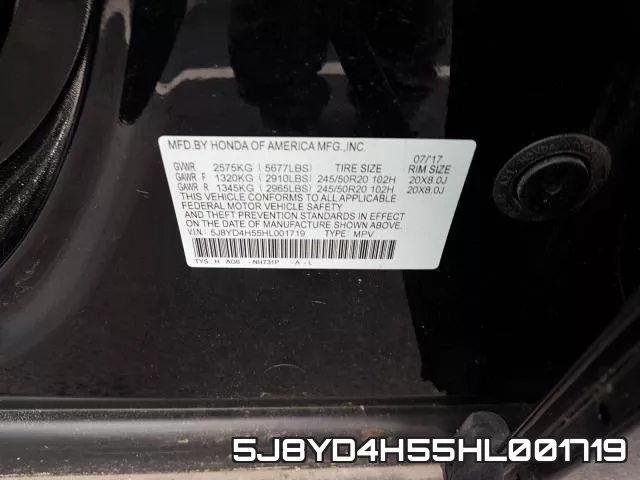 5J8YD4H55HL001719 фото 2