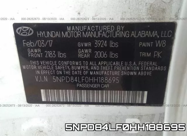 5NPD84LF0HH188695 фото 10