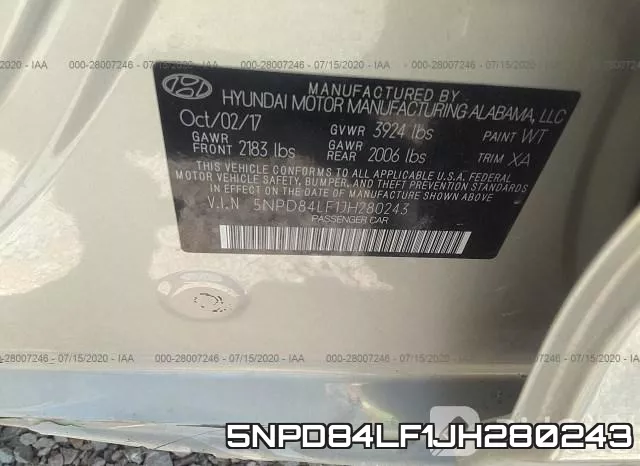5NPD84LF1JH280243 фото 10