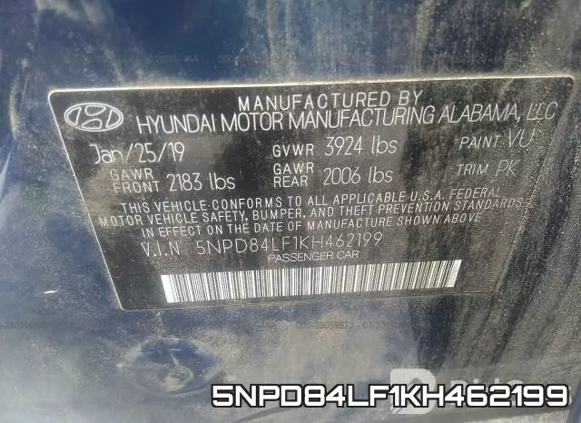 5NPD84LF1KH462199 фото 10