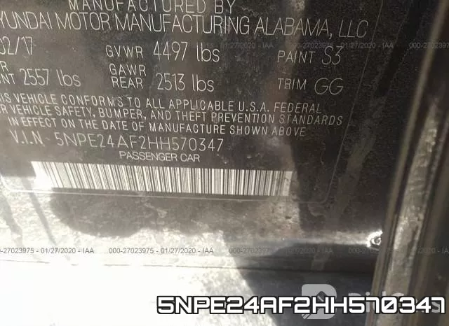 5NPE24AF2HH570347 фото 10