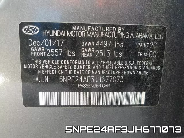 5NPE24AF3JH677073 фото 2