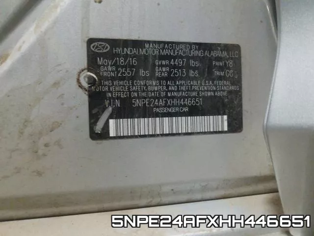 5NPE24AFXHH446651 фото 2