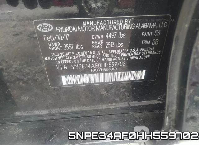 5NPE34AF0HH559702 фото 10
