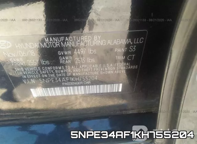 5NPE34AF1KH755204 фото 8
