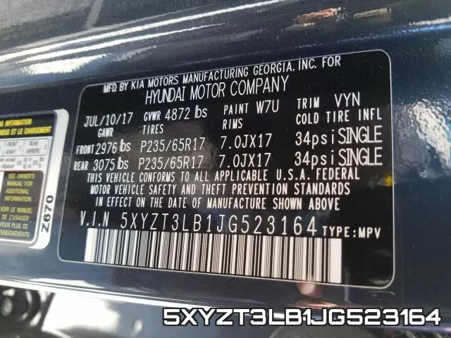 5XYZT3LB1JG523164 фото 2