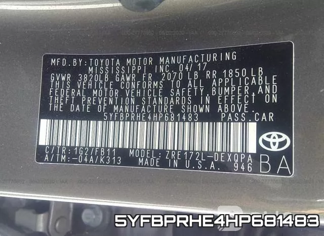 5YFBPRHE4HP681483 фото 10