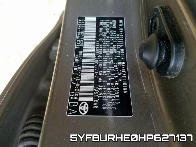 5YFBURHE0HP627137 фото 2