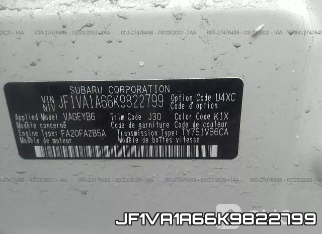 JF1VA1A66K9822799 фото 10