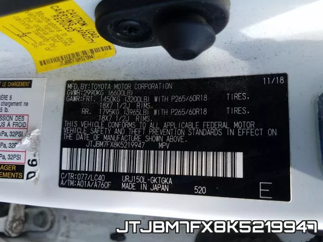 JTJBM7FX8K5219947 фото 2