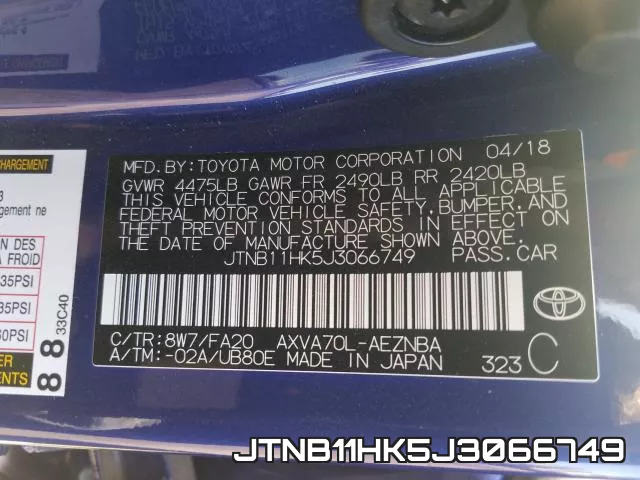 JTNB11HK5J3066749 фото 2