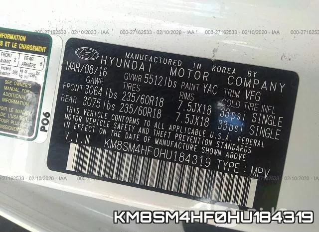 KM8SM4HF0HU184319 фото 9