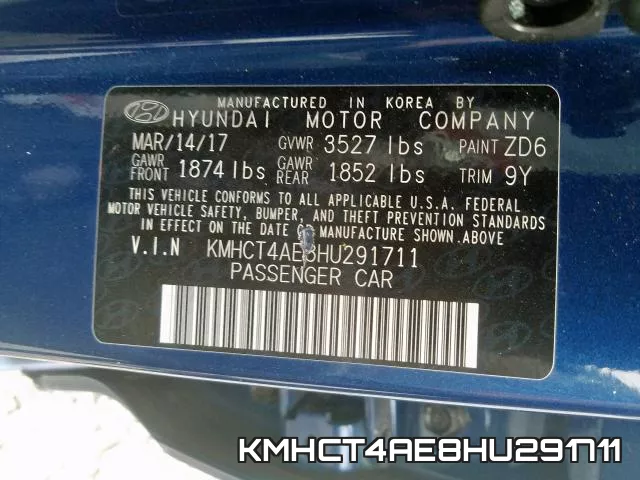 KMHCT4AE8HU291711 фото 2