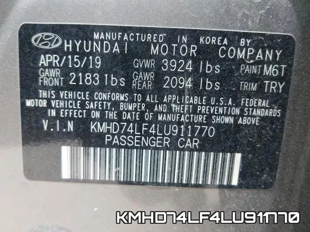 KMHD74LF4LU911770 фото 2